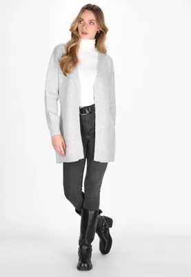 Image de Pull pour femmes SAPORTA - gris chiné, taille XS/S