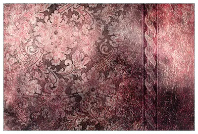Produktbild von Wallario Küchenrückwand aus Glas, Größe: 90 x 60 cm, Motiv: Schnörkelmuster in rot | Spritzschutz | abwischbar | pflegeleicht | in