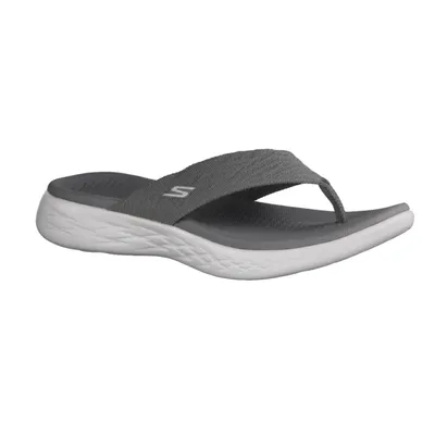 Produktbild von Skechers On The Go 140037-GRY Sunny Zehentrenner, Damen, Textil, Grey - Damenschuhe Pantolette / Zehentrenner, Grau