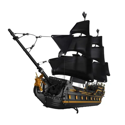 Produktbild von Mould King 13186 Piratenschiff XXL Klemmbausteine 5266 Teile Black Pearl Modellschiff Baukasten Sammlermodell