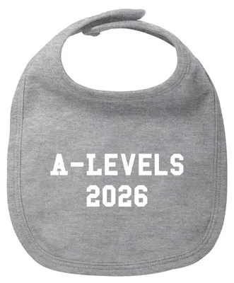 Produktbild von Huuraa Baby Lätzchen A-Levels 2026 Abschluss Großbritannien Heather Grey Klettverschluss  Baumwolle Latz Geschenkidee