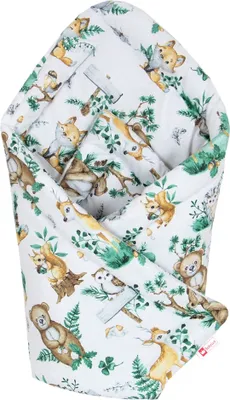 Produktbild von BABYLUX Einschlagdecke BABYHÖRNCHEN 75x75cm Neugeborene 123. Waldtiere