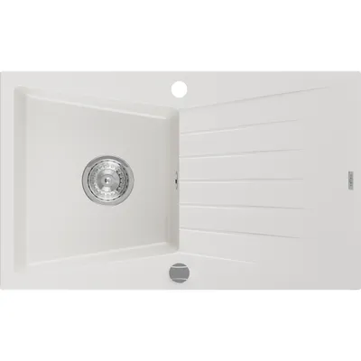 Obrázek produktu pro Mexen Cesar 1-miskový granitový dřez s odkapávačem 775 x 470 mm, Bílá - 6514771010-20