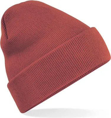 Image de Beechfield B45 | Original Cuffed Beanie Bonnet d'hiver - Couleur : Orange Rust - Taille : One Size