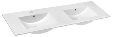 Immagine prodotto di Lavabi Sapho - Lavello doppio 1510x460 mm, con sfioratore, fori per rubinetteria, bianco 1601-150