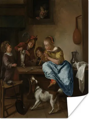 Produktbild von MuchoWow® Poster Die Tanzstunde - Jan Steen 30x40 cm - Wandplakat - Poster Kinderzimmer