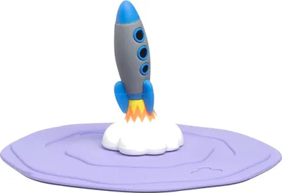 Produktbild von Leonardo Deckel Bambini Avventura Rakete lila Silikon 1 Stück