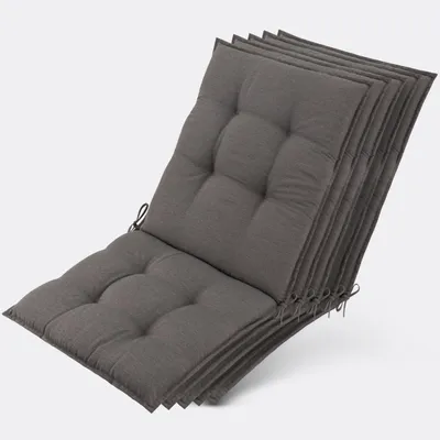 Image de Beautissu Lot de 5 coussins pour chaise longue Sun-NL 105 x 50 x 8 cm Taupe