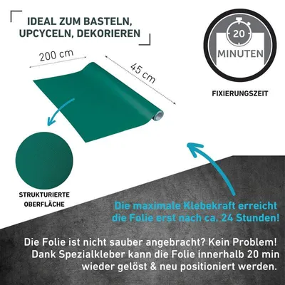 Produktbild von Klebefolie Unimatt zederngrün - 45x200cm