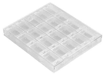 20-Fach Acryl-Aufbewahrungsbox, transparent, für Nagelkunst & Schmuck