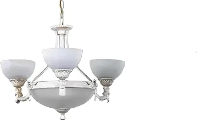 Image de Lustre Lustre Moderne Plafonnier Blanc Verre Lampes