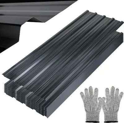 Image de Izrielar 36x Tôle profilée Tôle trapézoïdale Tôle de toiture, tôle d'acier galvanisée - Profil ondulé anthracite, tôle d'acier pour extérieur, pour toitures, abris de voiture