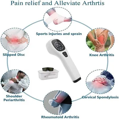 Image de Appareil de thérapie laser pour soulager la douleur - 808 nm et 650 nm - portable et rechargeable