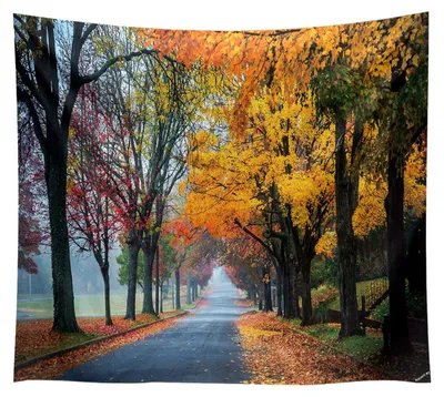 Produktbild von Natürlicher Landschaft Wandbehang 130x150cm Polyester Wald Tapete Wohnzimmer Schlafzimmer Dekoration 3D Druck