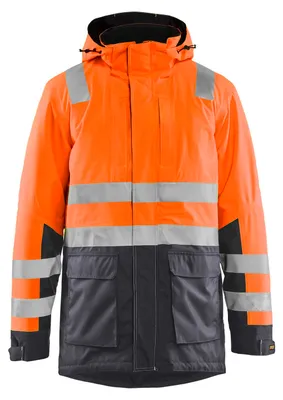 Produktbild von Blakläder High Vis Winterparka 4495, Farbe:High Vis Orange/Mittelgrau, Größe:XXL