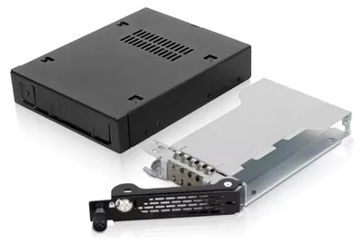 Produktbild von Icy Dock MB491SKL-B, 8,89 cm (3.5"), Carrier Panel, Schwarz, 2.5", SATA, Serial Attached SCSI (SAS), Metall