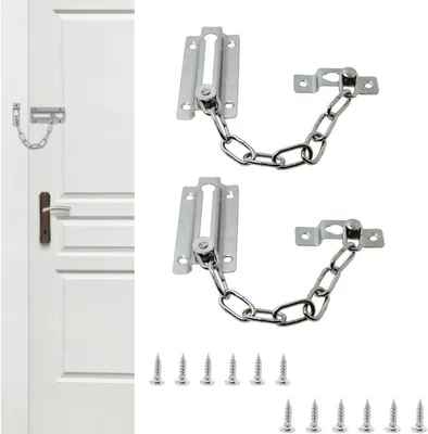 Produktbild von Sicherheitsschloss für Tür und Fenster, 2 Stück, Stahlkunststoff, weiß, für Innentüren