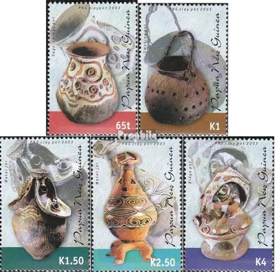 Produktbild von Briefmarken Papua-Neuguinea 2003 Mi 967-971 (kompl.Ausg.) postfrisch Keramiken