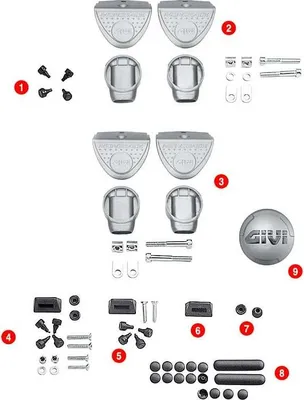 Produktbild von Givi Ersatzteil Gummistopfen Z126 4x für Platte M3/M5/MM/M5M/M6M/
