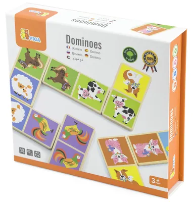 Produktbild von Eitech GmbH 51306 Viga Toys-Domino-Bauernhoftiere, Multi Color