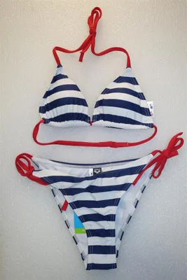 Produktbild von ARENA Damen Triangel Bikini Streifen Bikini  Gr. 34