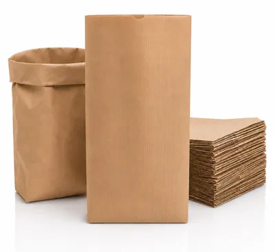 Produktbild von 100 Stück | Papiertüten Braun 17 x 26 cm mit Kreuzboden Beutel Kraftpapier Tüte Bodenbeutel
