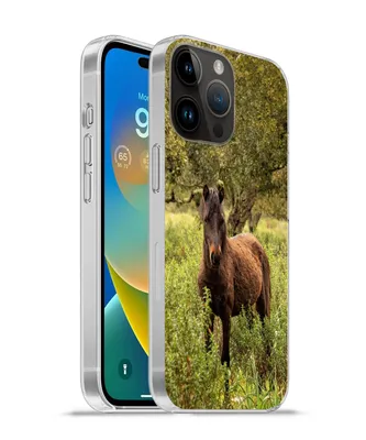 Produktbild von MuchoWow® Handyhülle Schutzhülle Hülle für Apple iPhone 14 Pro Max Pferd - Wald - Gras Silikon Softcase Handy Hülle - Hardcover