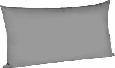 Produktbild von fleuresse Mako Satin Kissenbezug Colours Uni 40x80 cm Steingrau