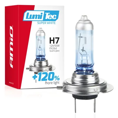 Obrázok produktu pre AMiO Halogénová žiarovka H7 12V 55W LumiTec SuperWhite +120%