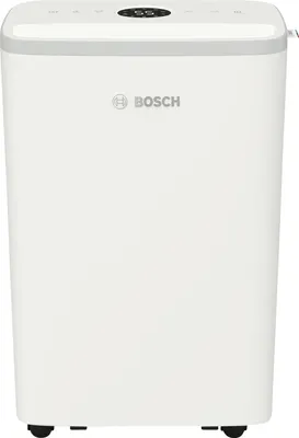 A white Bosch air purifier is shown.