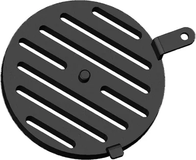 Produktbild von Kaminrost für Wamsler-Kaminöfen mit Modellübersicht – Ascherost aus massivem, feuerfestem und hitzebeständigem Stahl – Kaminofenrost [Ø 180x15 mm]