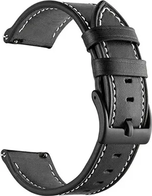 Image de Bracelet en cuir pour Huawei Watch GT 3 42 - noir