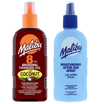 Immagine prodotto di Malibu Bronzing olio con cocco SPF8 200ml + balsamo spray dopo aver abbronzato 200 ml
