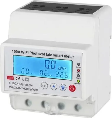 Zdjęcie produktu dla Inteligentny dwukierunkowy jednofazowy licznik energii elektrycznej dla fotowoltaiki - WiFi Tuya, 230V