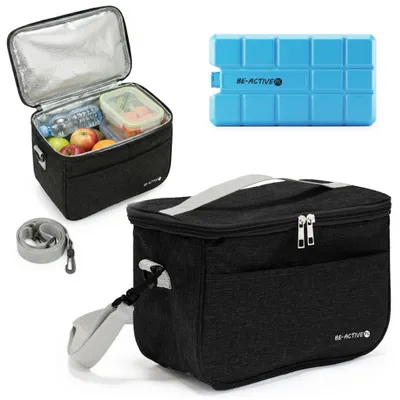 Produktbild von Thermotasche 7,5 L Kühltasche wasserdicht mit 1 Kühleinsatz ideal für Camping & Reisen Schwarz