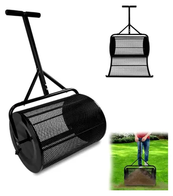 Produktbild von Kompoststreuer 80L mit Metallnetzkorb und Griff für Gartenarbeiten