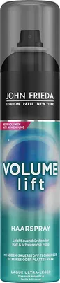 Produktbild von JOHN FRIEDA Volume Lift, Haarspray, Frauen, 250 ml, Volumengebend, Für langanhaltenden Halt & Fülle. Der ultrafeine Sprühnebel mit Seiden-Sauerstoff..., Für ein Finish mit dauerhaftem Halt, Behälter aufrecht halten und aus 25-30 cm Entfernung aufdas...