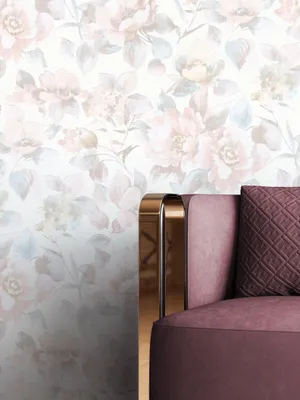 Produktbild von NEWROOM Tapete Ibby Rosa Vliestapete - Floral Blumen Blätter Germany
