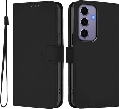 Obrázok produktu pre Puzdro pre Samsung Galaxy S25/S24 - Peňaženkové puzdro s šnúra Phonesta Soft Skin - Čierna