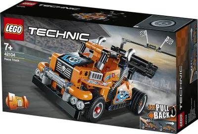 The image shows the packaging of a LEGO Technic Race Truck set.
