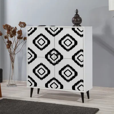 Obrázek produktu pro Skye Decor, Multilüx Fas, víceúčelová skříňka, bílá, 100 % MELAMÍNOVÁ POTAŽENÁ DESKA, 95 x 36 x 111 cm