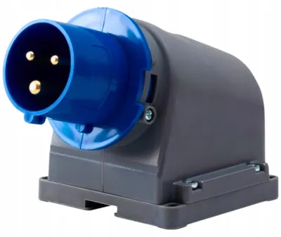 Produktbild von F-Elektro Industriestecker 16A 3-polig IP44 blau