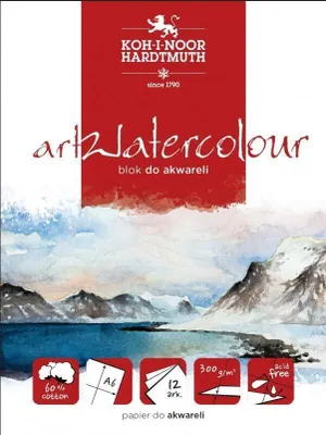 Image de Artwatercolour block A4 12 feuilles 300G.