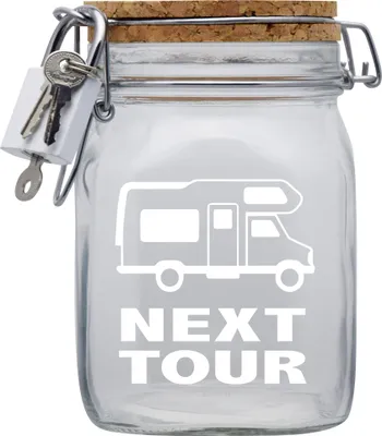 Produktbild von Spardose Geld Geschenk Ideen Next Tour Transparent Größe L 1 Liter