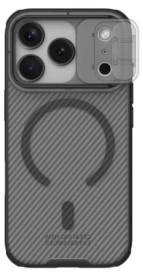 Obrázek produktu pro Pouzdro na mobilní telefon pro iPhone 17 Pro, Nillkin CamShield Pro Magnetic s MagSafe, černé a průhledné