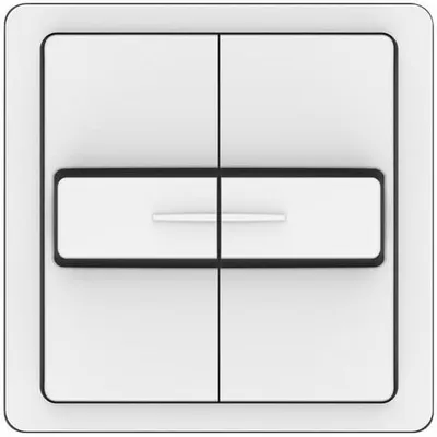 Immagine prodotto di Manopola doppia con manopola/pad 2 tapparelle - interruttore a 2 poli e interruttore a pulsante 1800538