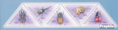 Produktbild von Briefmarken Guinea 2011 Mi 8554-8558 Kleinbogen (kompl. Ausgabe) postfrisch Käfer(Aegognathus soulai, Melolonthinae)
