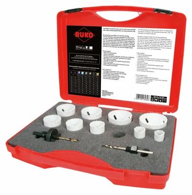 Produktbild von RUKO Bimetall-Lochsägen-Satz HSS-Co 8 im Kunststoffkoffer