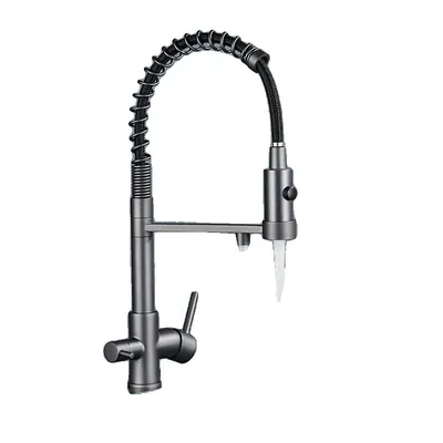 Produktbild von Küchenarmatur, Dual-Handle, 360-Grad-Drehung, Waffen-Grau-Farbe