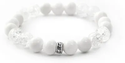 Image de Bracelet en perles de jade et cristal MINK28/17